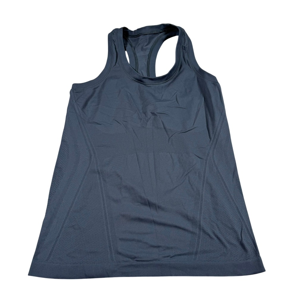 Athleta Girl XL Momentum Tank Top Blue Grey Seamless Racerback‎ Activewear Gym